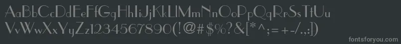 Parisianstd Font – Gray Fonts on Black Background