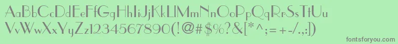 Parisianstd Font – Gray Fonts on Green Background
