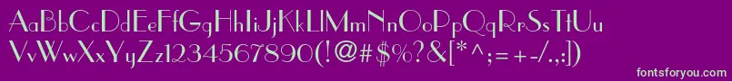 Parisianstd Font – Green Fonts on Purple Background