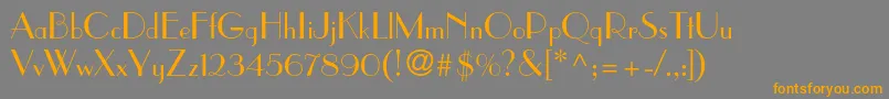 Parisianstd Font – Orange Fonts on Gray Background