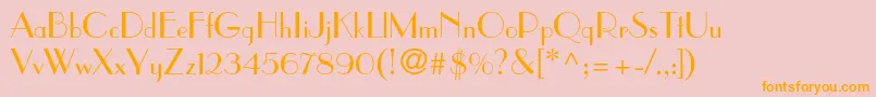 Parisianstd Font – Orange Fonts on Pink Background