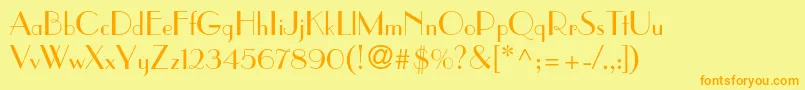 Parisianstd Font – Orange Fonts on Yellow Background