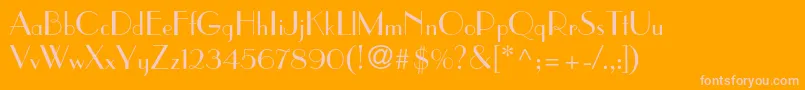 Parisianstd Font – Pink Fonts on Orange Background