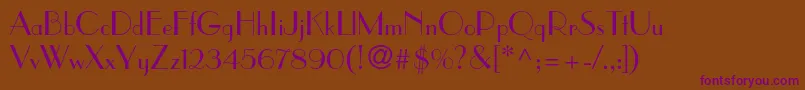 Parisianstd Font – Purple Fonts on Brown Background