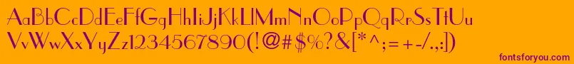 Parisianstd Font – Purple Fonts on Orange Background