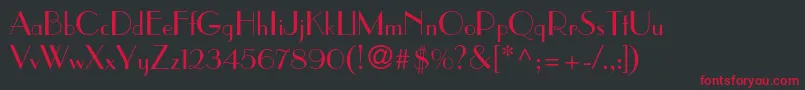 Parisianstd Font – Red Fonts on Black Background