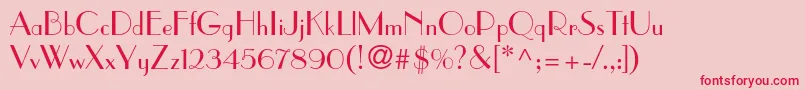 Parisianstd-Schriftart – Rote Schriften auf rosa Hintergrund