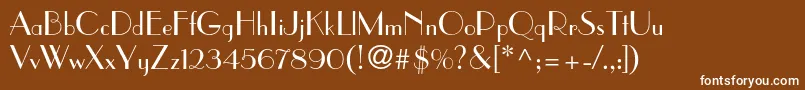 Parisianstd Font – White Fonts on Brown Background