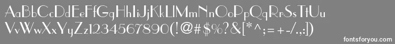 Parisianstd Font – White Fonts on Gray Background