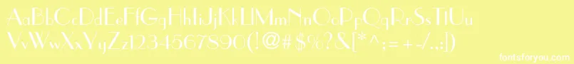 Parisianstd Font – White Fonts on Yellow Background