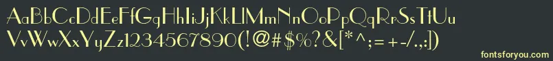 Parisianstd Font – Yellow Fonts on Black Background