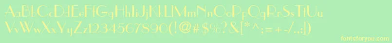 Parisianstd Font – Yellow Fonts on Green Background