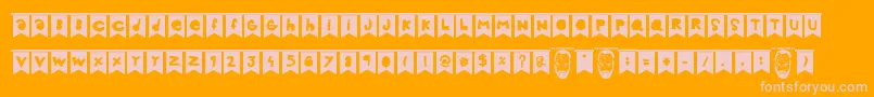 Celebration Font – Pink Fonts on Orange Background