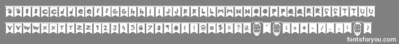 Celebration Font – White Fonts on Gray Background