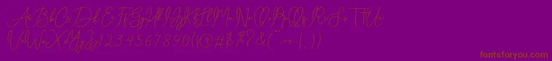 Шрифт Celesta diaz – коричневые шрифты на фиолетовом фоне