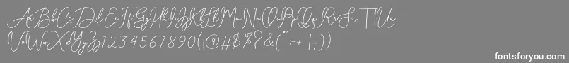 フォントCelesta diaz – 灰色の背景に白い文字