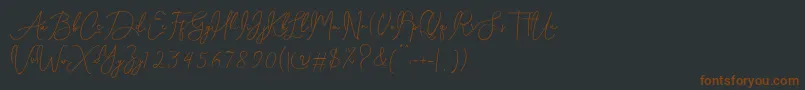 Шрифт Celesta diaz – коричневые шрифты на чёрном фоне