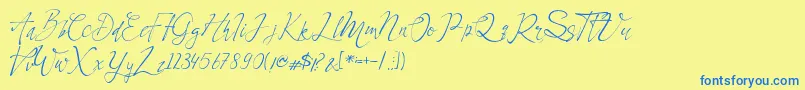 Fonte Celesta – fontes azuis em um fundo amarelo