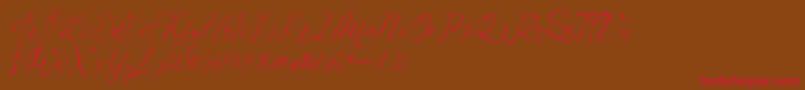 Celesta Font – Red Fonts on Brown Background