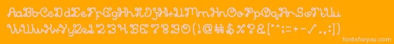 フォントCelestial Love – オレンジの背景にピンクのフォント