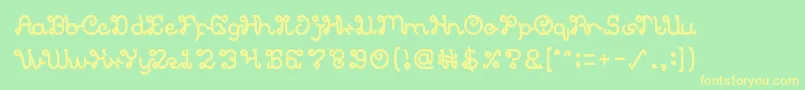 Celestial Love Font – Yellow Fonts on Green Background
