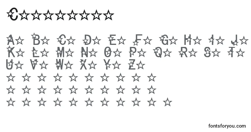 A fonte Celestial (123015) – alfabeto, números, caracteres especiais