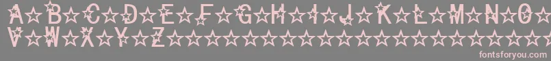 フォントCelestial – 灰色の背景にピンクのフォント