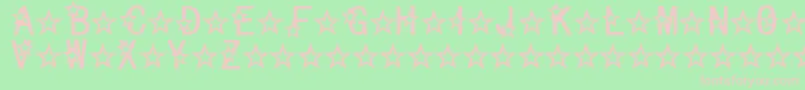 Celestial Font – Pink Fonts on Green Background