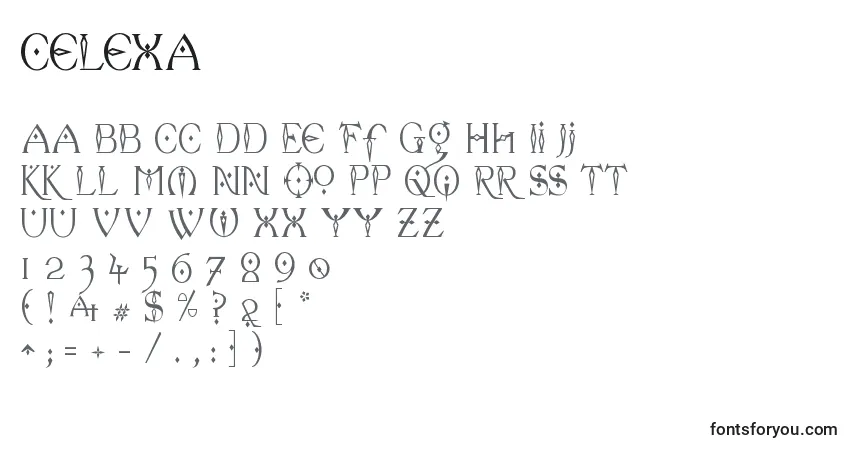 Celexa   (123016)フォント–アルファベット、数字、特殊文字