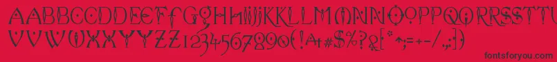 celexa   Font – Black Fonts on Red Background