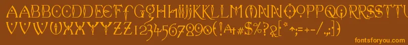 celexa   Font – Orange Fonts on Brown Background