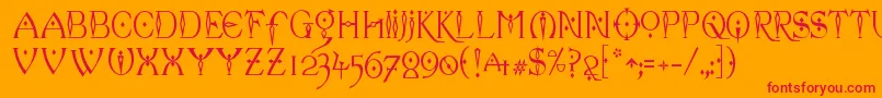 celexa   Font – Red Fonts on Orange Background