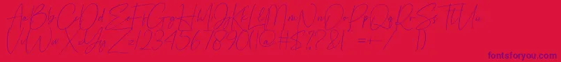 Cellestial Font – Purple Fonts on Red Background
