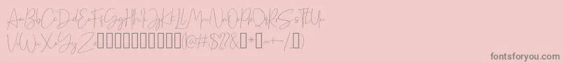 Cellina Font – Gray Fonts on Pink Background