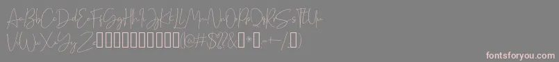 Cellina Font – Pink Fonts on Gray Background