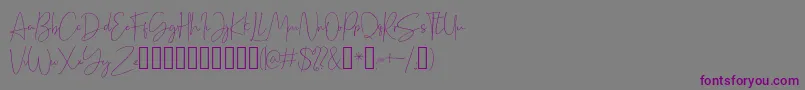 Cellina Font – Purple Fonts on Gray Background