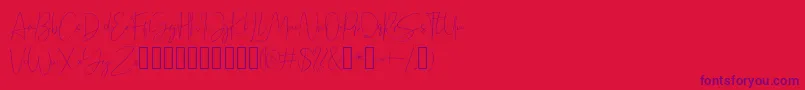 Cellina Font – Purple Fonts on Red Background