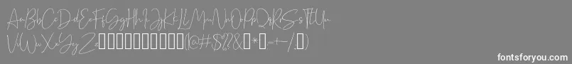 Cellina Font – White Fonts on Gray Background