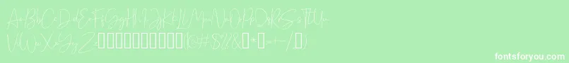 Cellina Font – White Fonts on Green Background