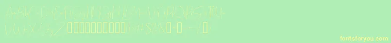 Cellina Font – Yellow Fonts on Green Background