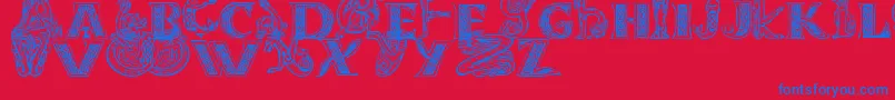 fuente Celtasmigoria – Fuentes Azules Sobre Fondo Rojo