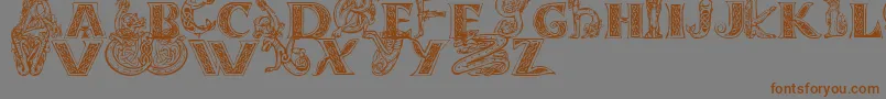 Celtasmigoria Font – Brown Fonts on Gray Background