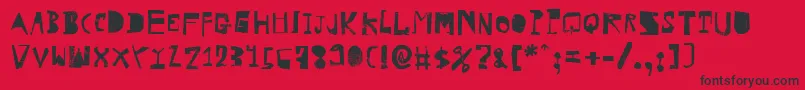HvdRowdy Font – Black Fonts on Red Background
