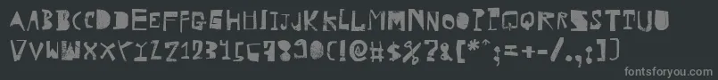 HvdRowdy Font – Gray Fonts on Black Background
