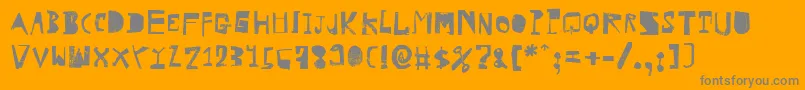 HvdRowdy Font – Gray Fonts on Orange Background