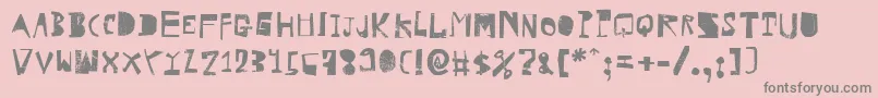 HvdRowdy Font – Gray Fonts on Pink Background