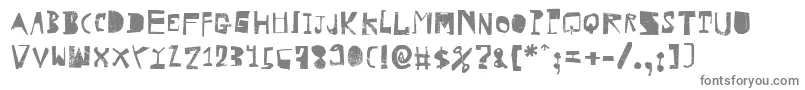 HvdRowdy Font – Gray Fonts on White Background