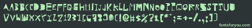 HvdRowdy Font – Green Fonts on Black Background