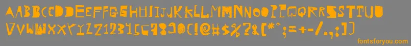 HvdRowdy Font – Orange Fonts on Gray Background