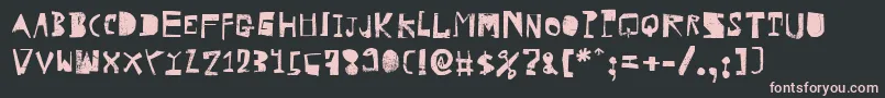 HvdRowdy Font – Pink Fonts on Black Background